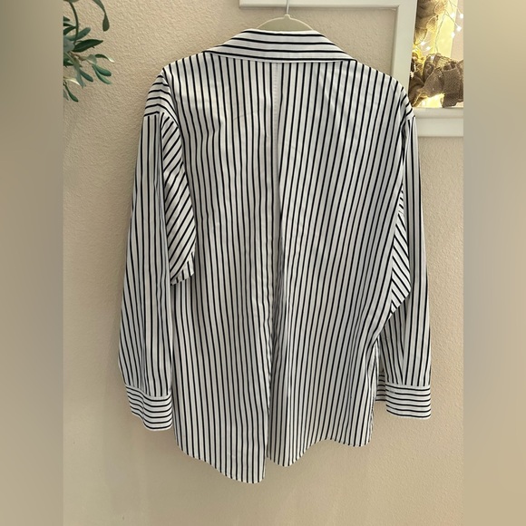 Perfect Striped Black and White Women's Blouse - Picture 2 of 7